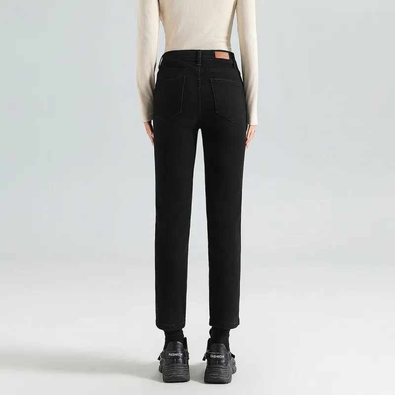FAWENXIANGZI Jeans Women's Black-6