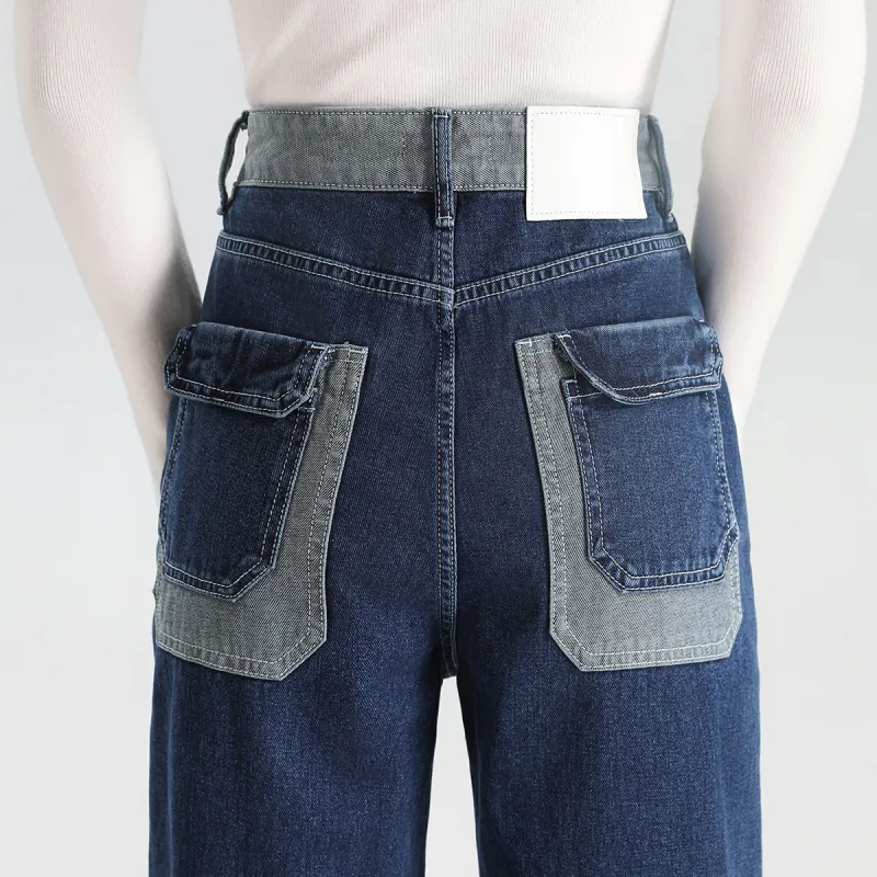 FAWENXIANGZI Jeans Women's Blue-5