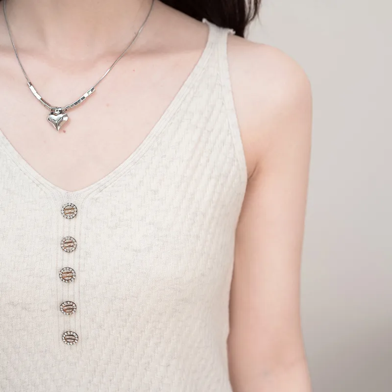 FAWENXIANGZI Tank Tops Women's Apricot-6