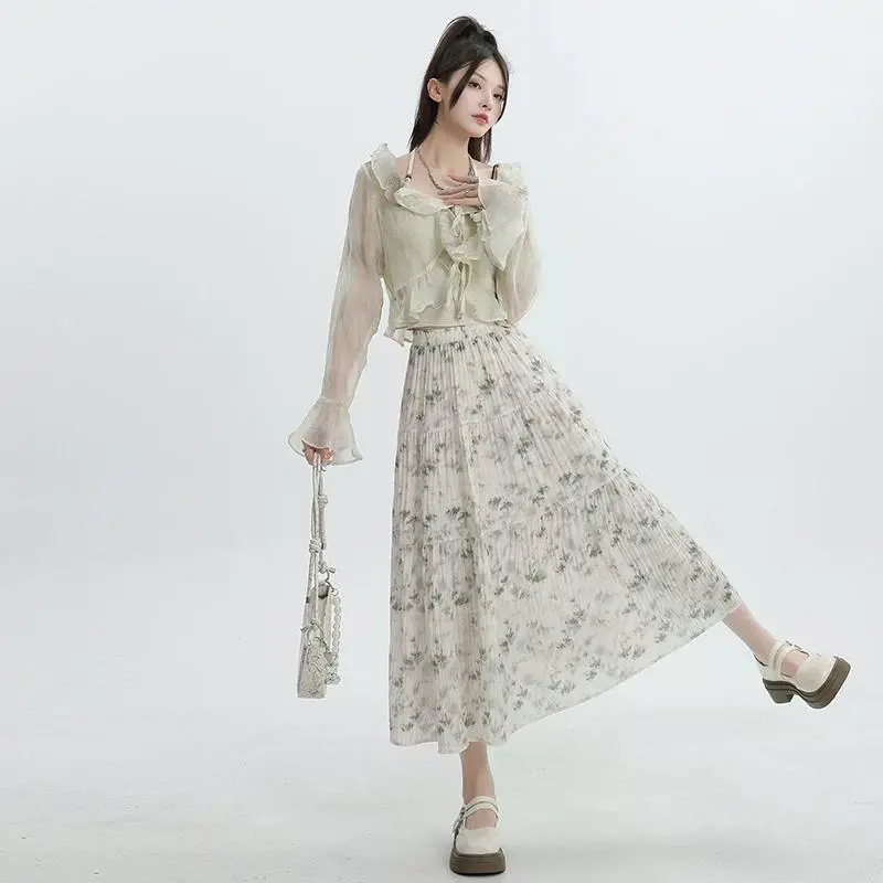 YINLEI Casual Long Skirt Women's-3