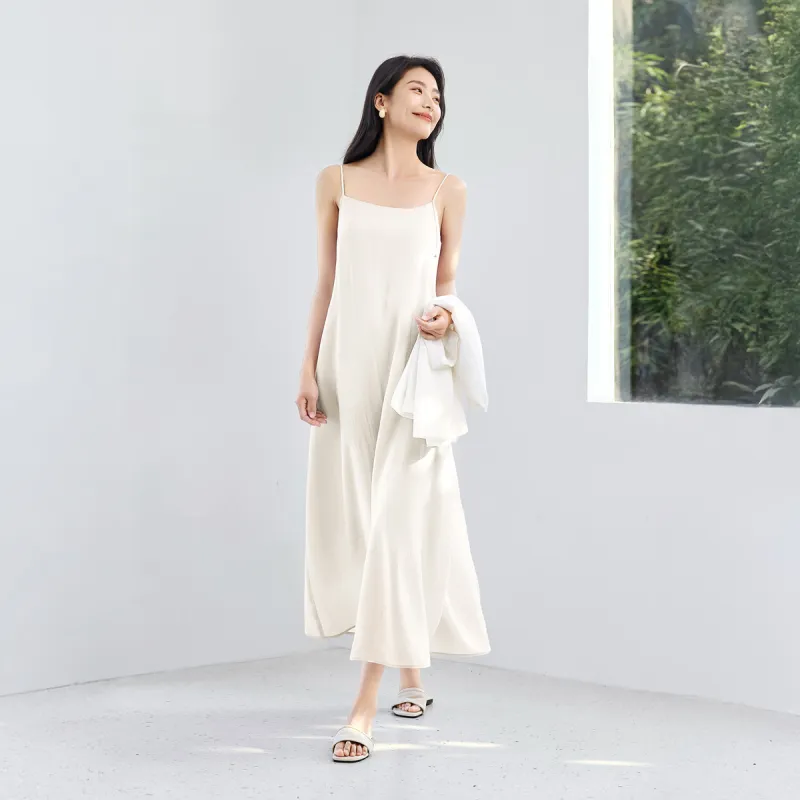 IHIMI Slip Dress Women's Almond Sand-1