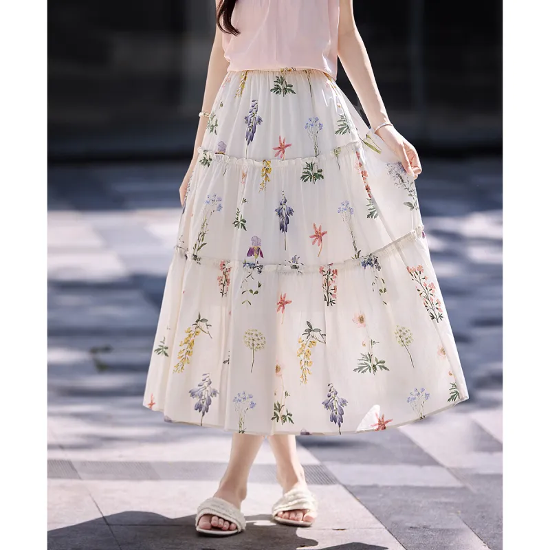 Still Quiet Casual Long Skirt Women's-2