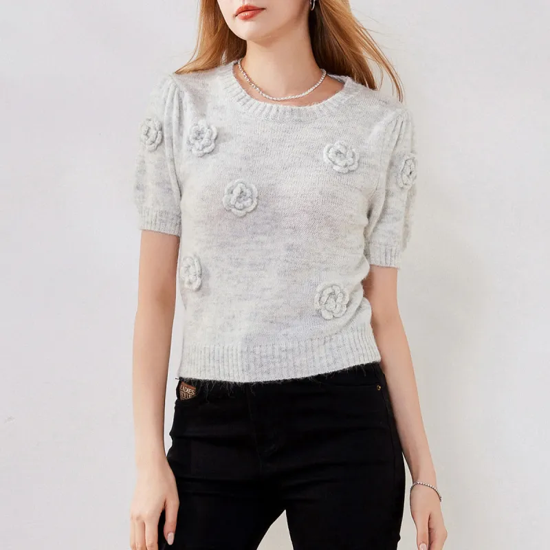FAWENXIANGZI Knitwear Women's Gray-2