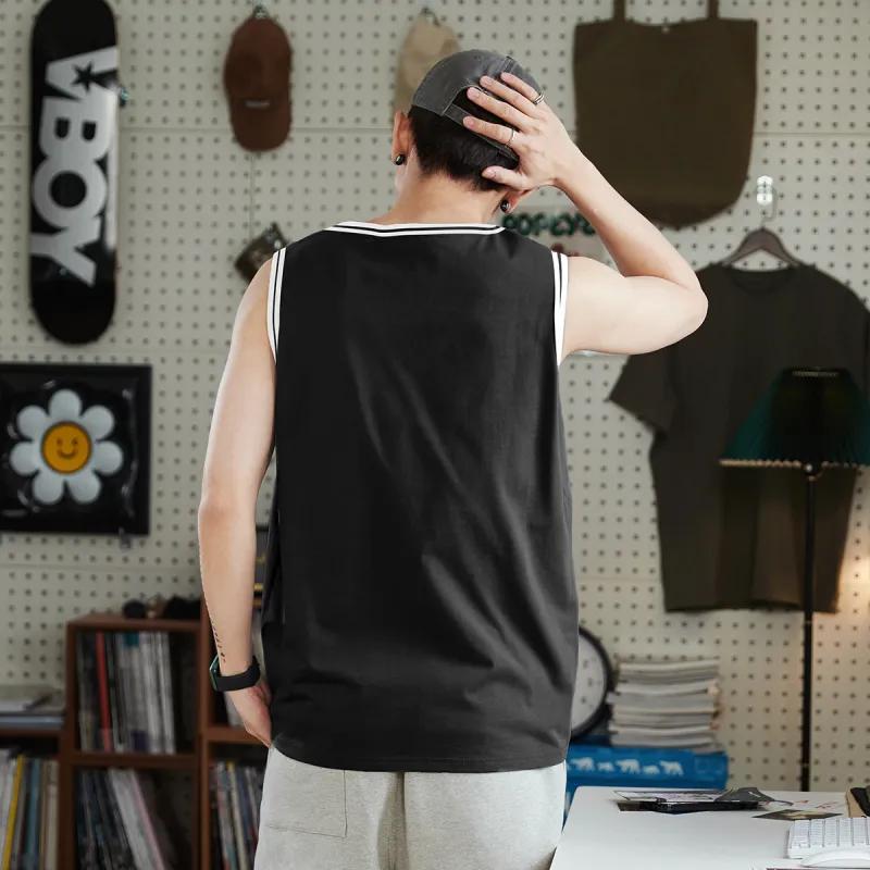 Tonlion Tank Tops Men Black-4
