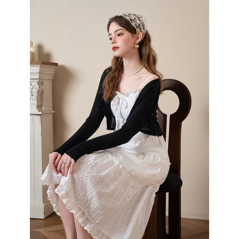 BANANA BABY Two Piece Skirt Sets Women's Black+White-2