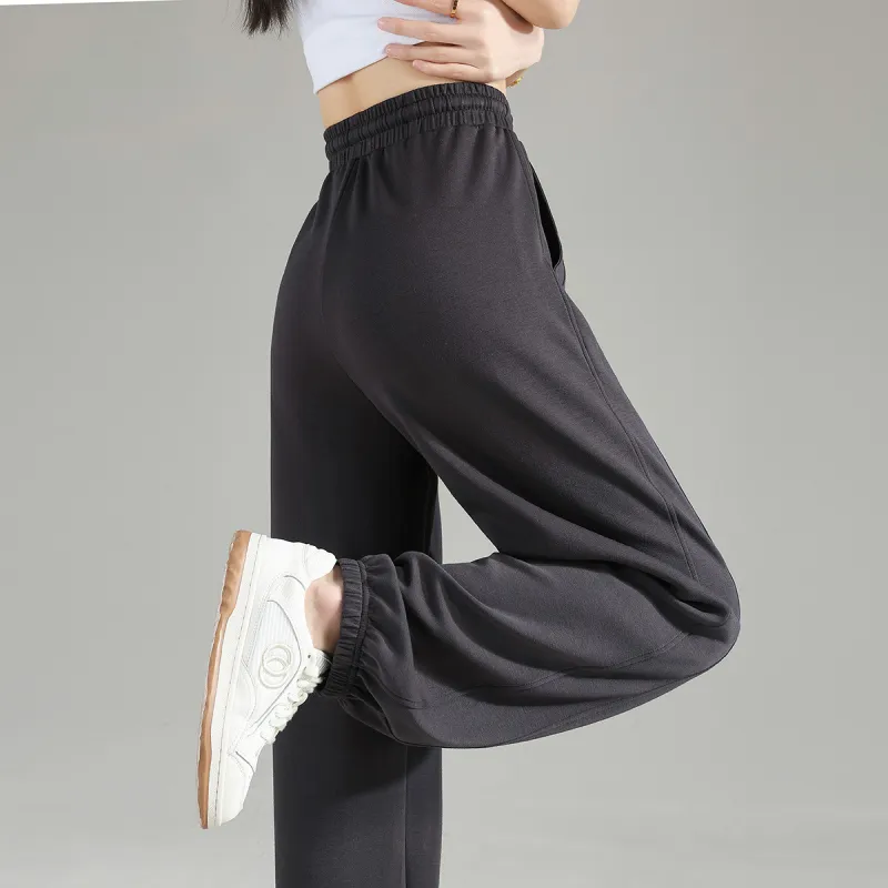 Tonlion Casual Pants Women's Dark Gray-3