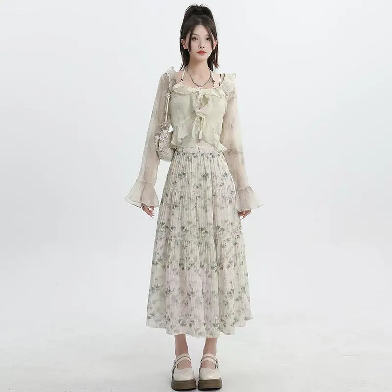 YINLEI Casual Long Skirt Women's-2