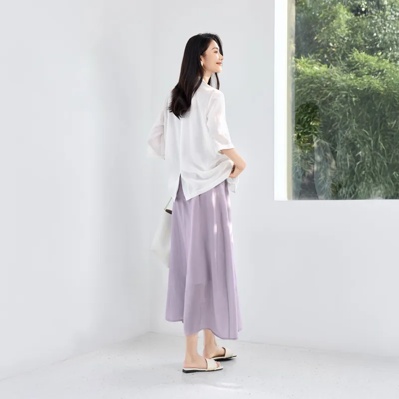 IHIMI Shirts Women's Jade Frost White-2