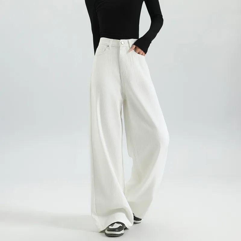 FAWENXIANGZI Jeans Women's White-6