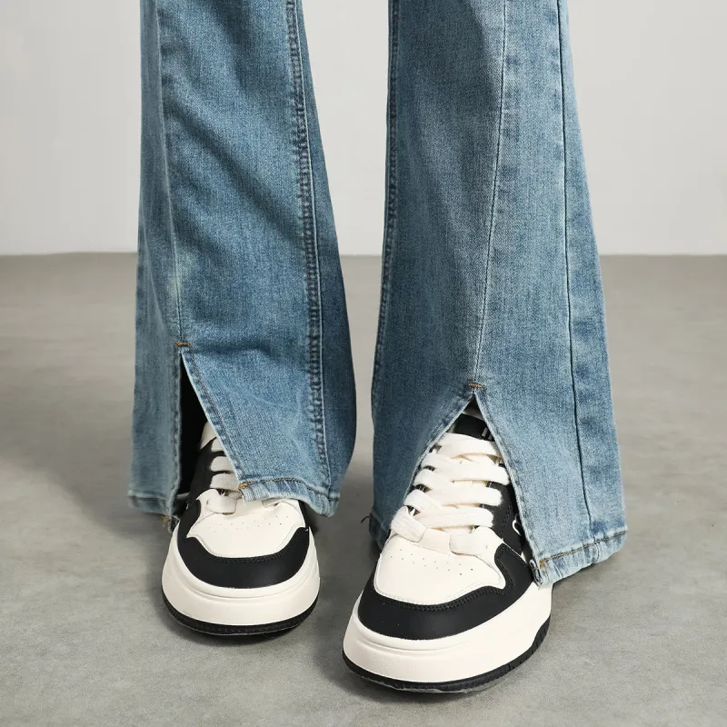 FAWENXIANGZI Jeans Women's Light Blue-1