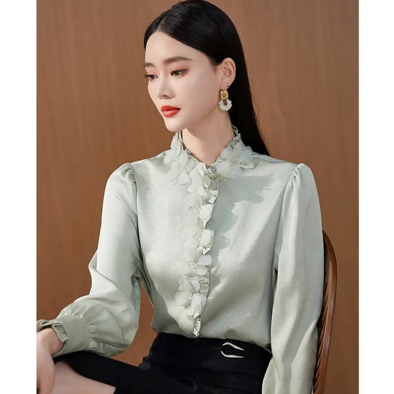 Hang Yi Court Shirts Women's Light Green-5