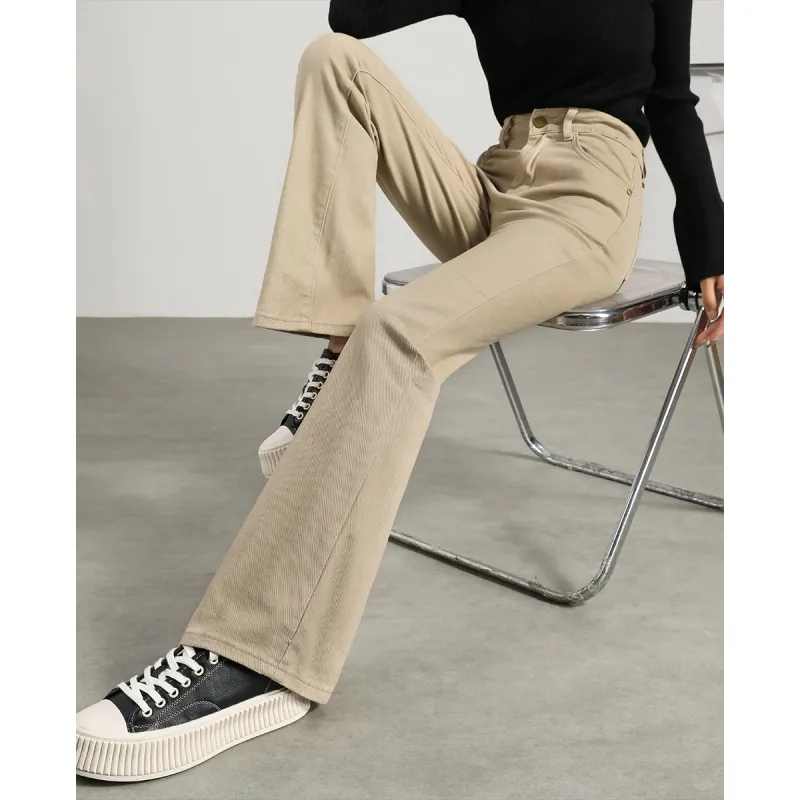 FAWENXIANGZI Jeans Women's Khaki-8