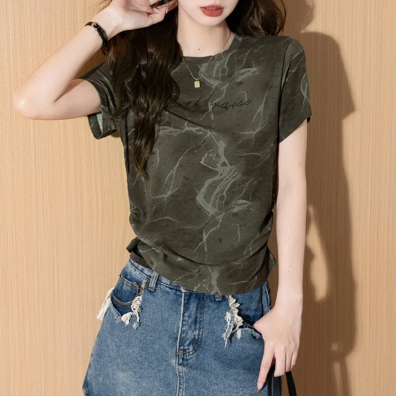 FAWENXIANGZI Regular T Shirt Women's-4