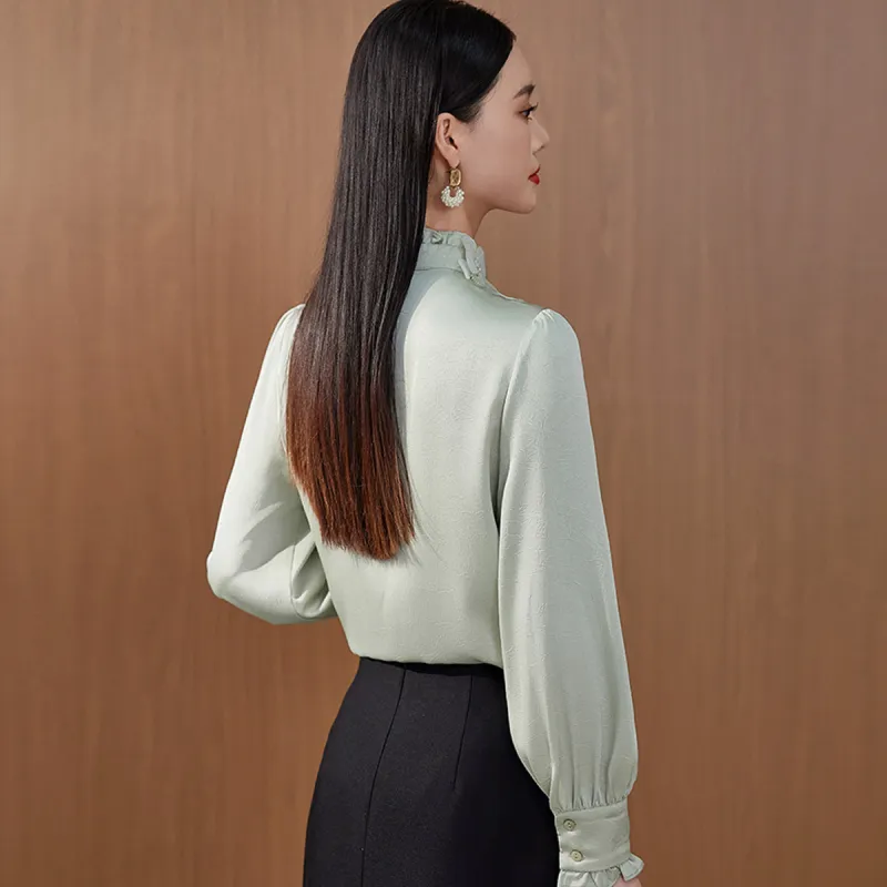 Hang Yi Court Shirts Women's Light Green-6