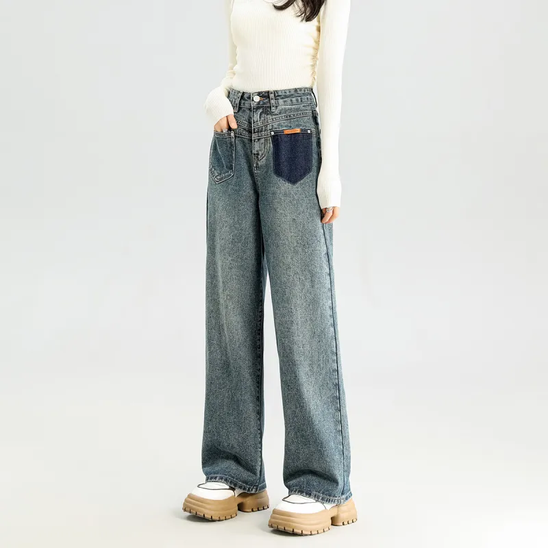 FAWENXIANGZI Jeans Women's Blue-6