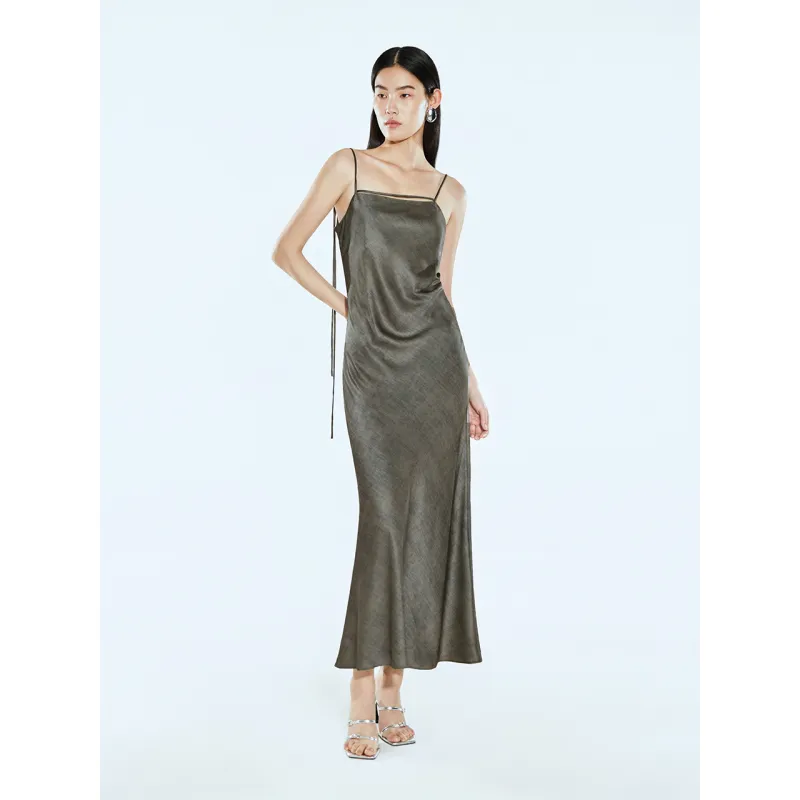 COVERINS Slip Dresses Women's Dark Grass Green-2