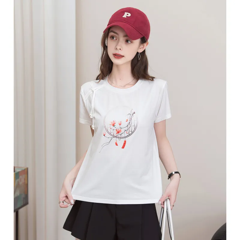 FAWENXIANGZI Regular T Shirt Women's-1