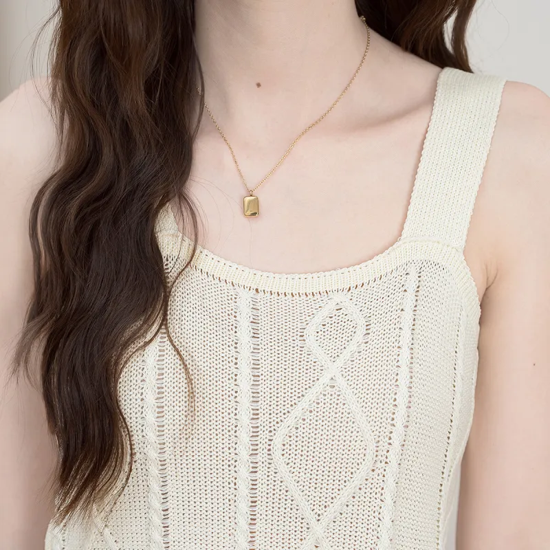 FAWENXIANGZI Tank Tops Women's Beige Yellow-4