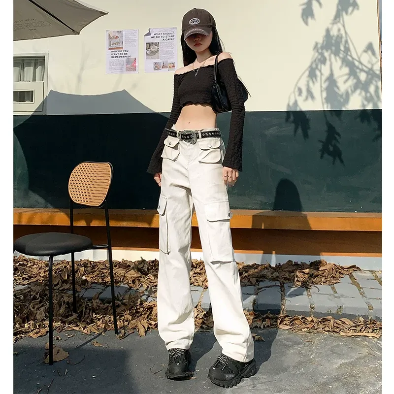 MPOX Cargo Pants Women's White-2