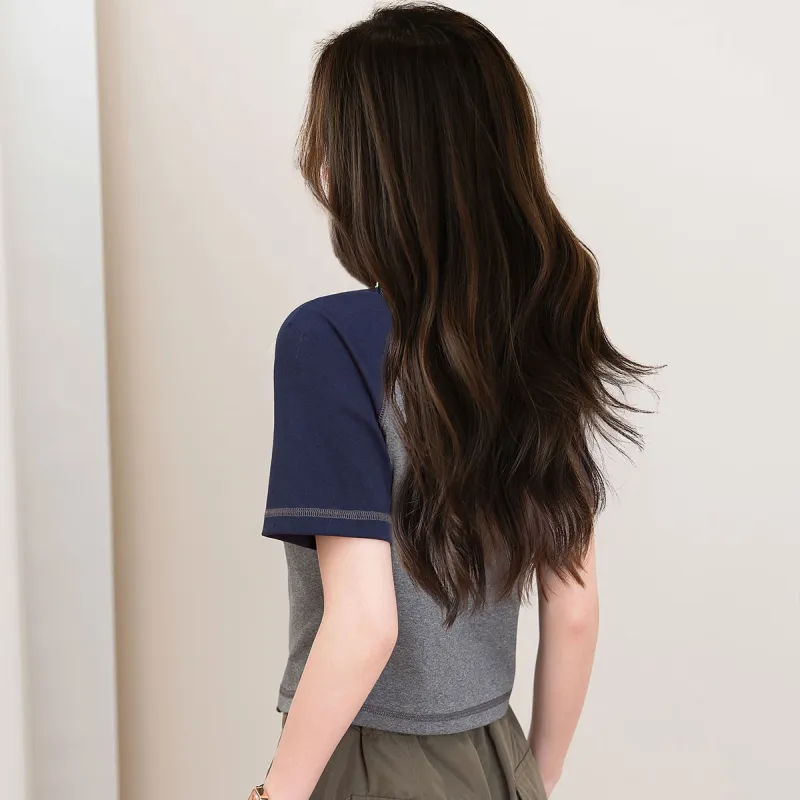 FAWENXIANGZI Raglan Sleeve T Shirt Women's-6