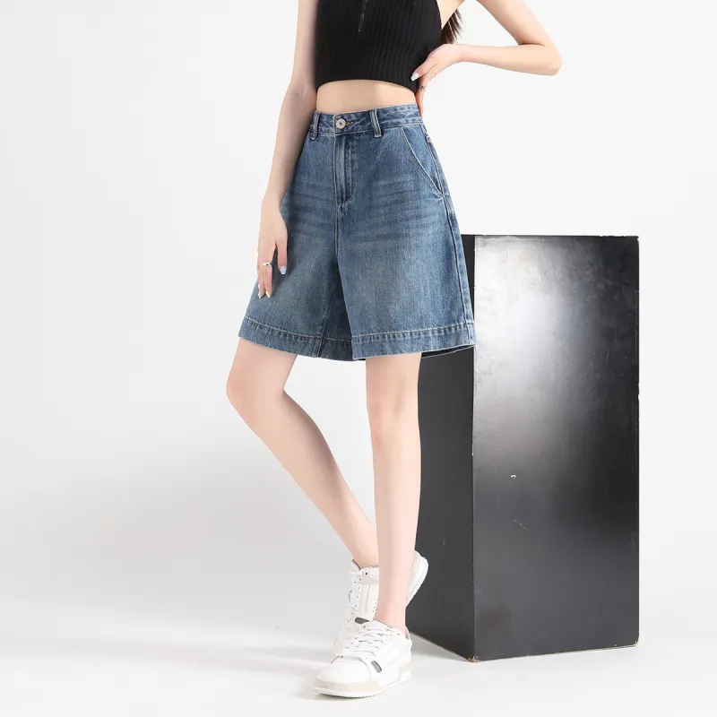 FAWENXIANGZI Denim Shorts Women's-9