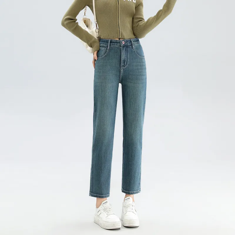 FAWENXIANGZI Jeans Women's Blue-6