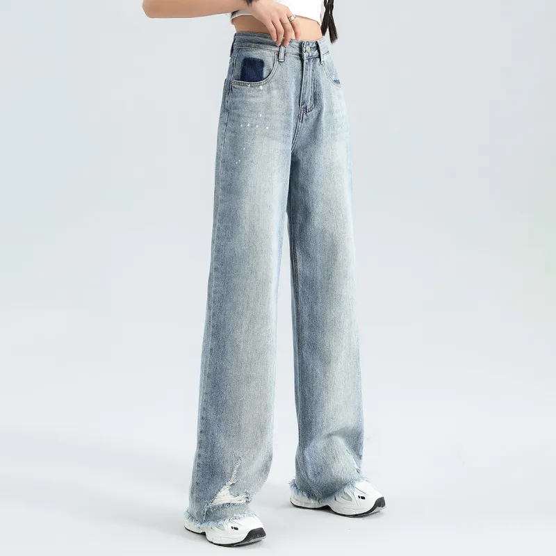 FAWENXIANGZI Jeans Women's Blue-8