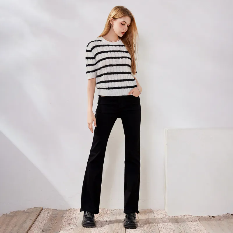 FAWENXIANGZI Knitwear Women's Black & White-2