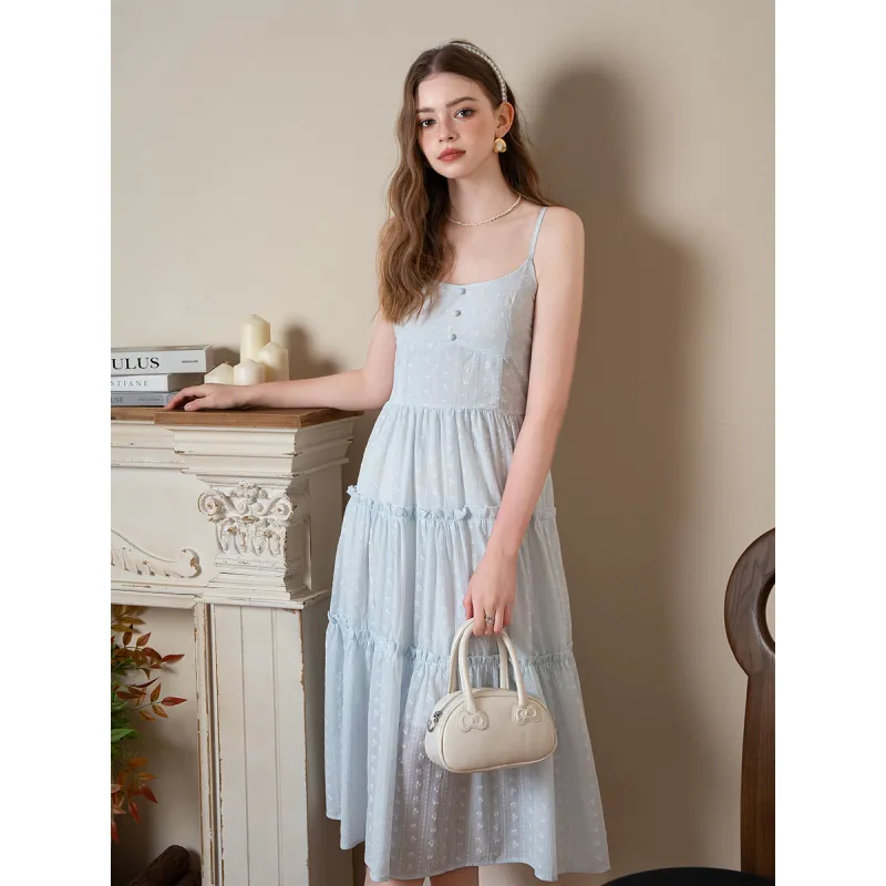 BANANA BABY Slip Dresses Women's Blue-2