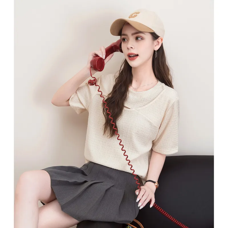 FAWENXIANGZI Regular T Shirt Women's-1
