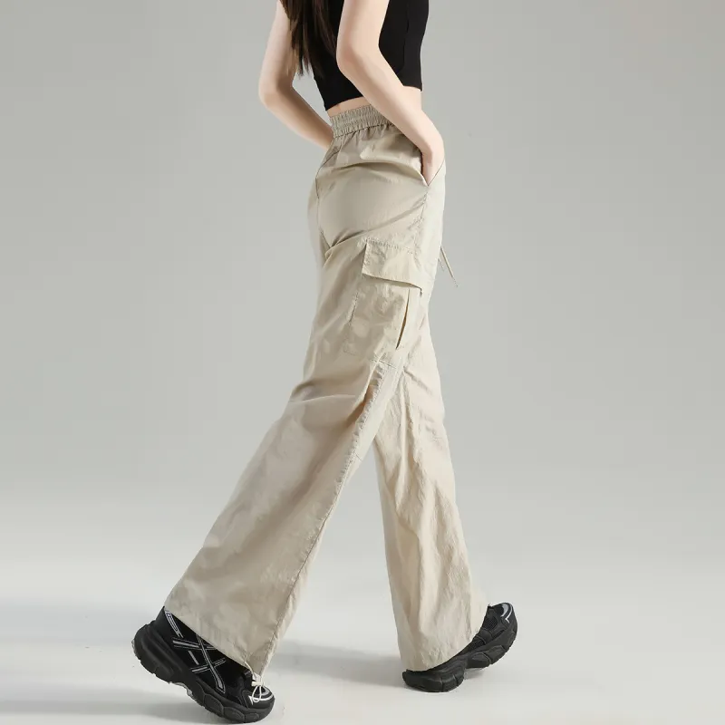 Tonlion Cargo Pants Women's Apricot Gray-2