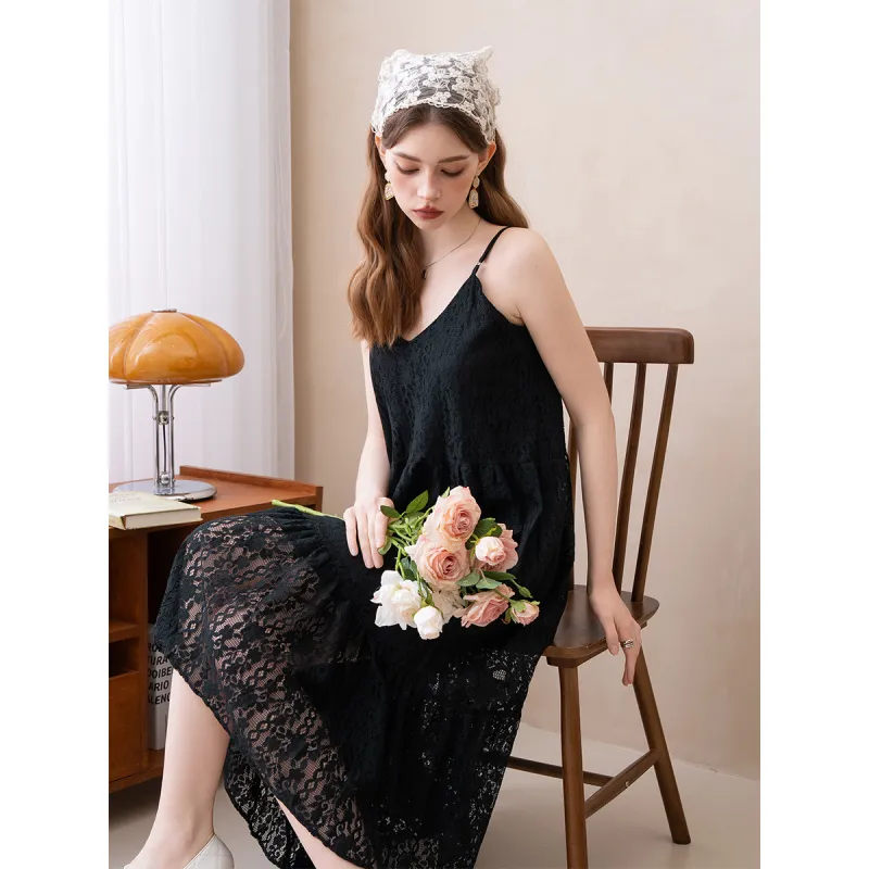 BANANA BABY Slip Dresses Women's Black-4