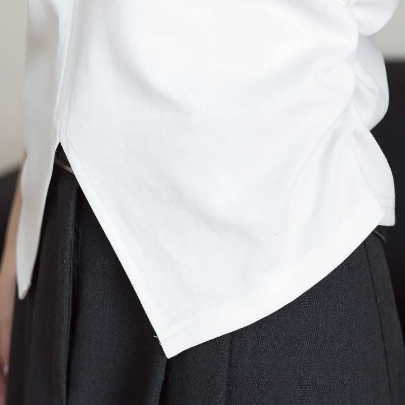FAWENXIANGZI Set in Sleeve T Shirt Women's-2