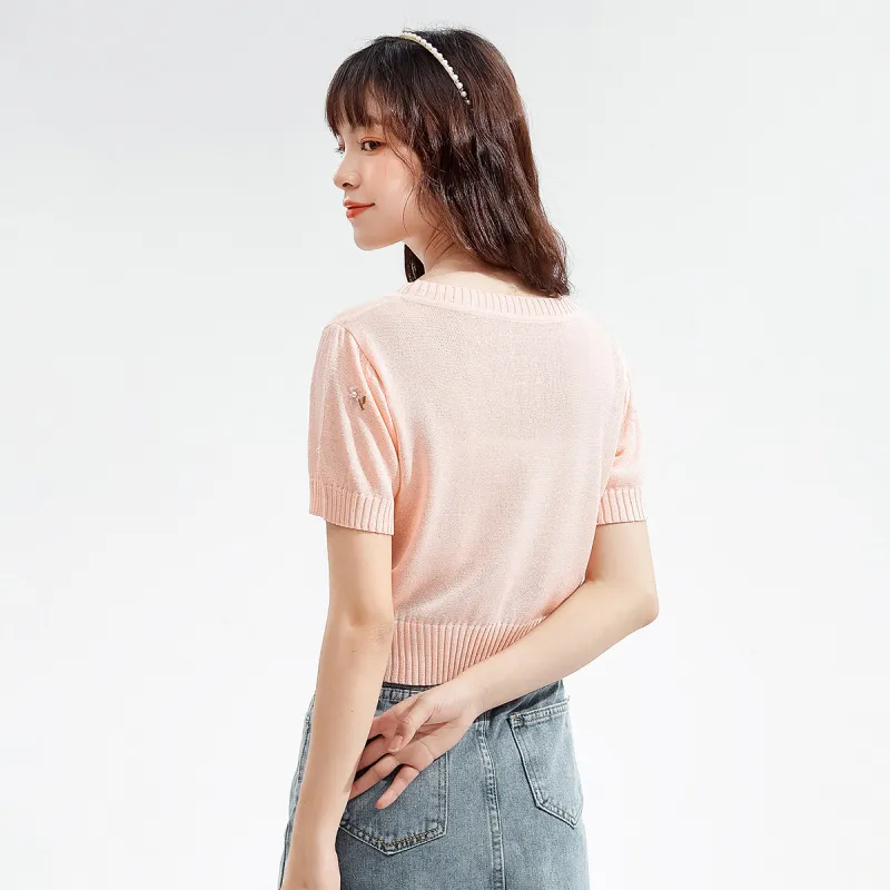 FAWENXIANGZI Knitwear Women's Pink-11