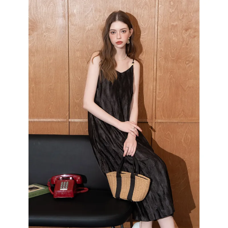BANANA BABY Slip Dresses Women's Black-3