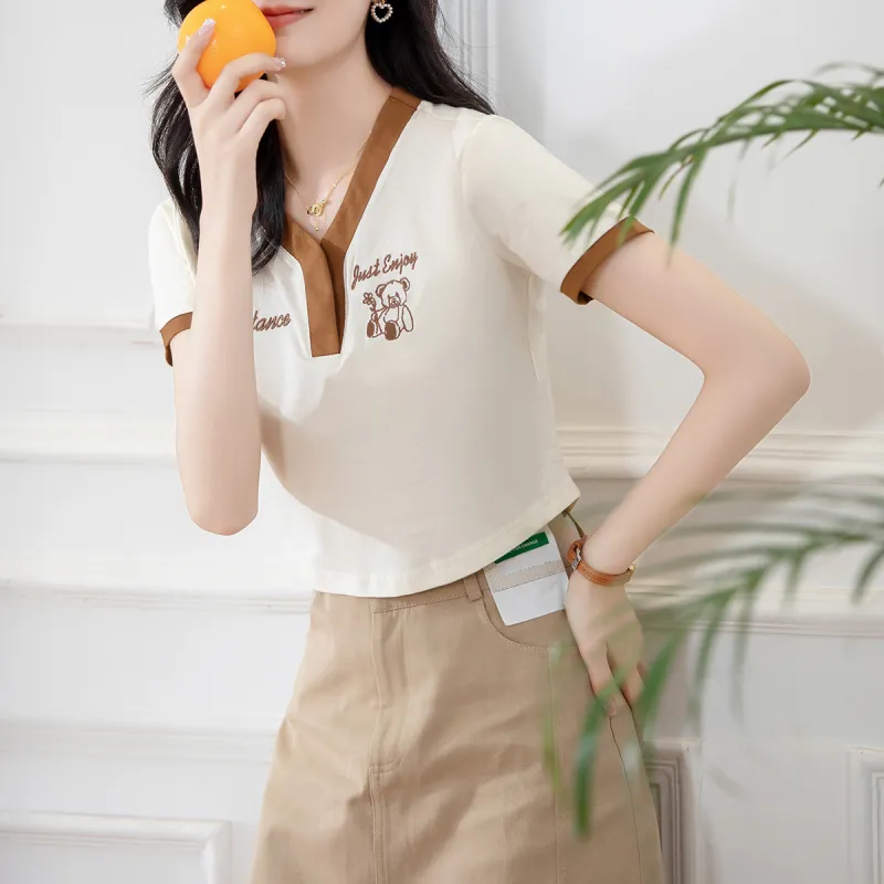 FAWENXIANGZI Regular T Shirt Women's-0