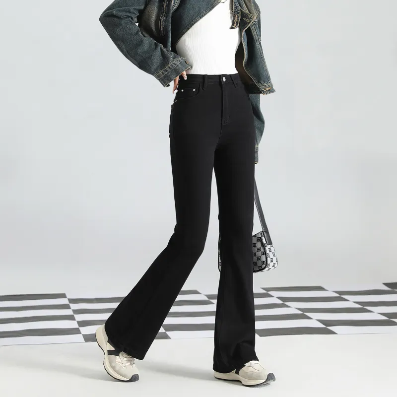 FAWENXIANGZI Jeans Women's Black-1