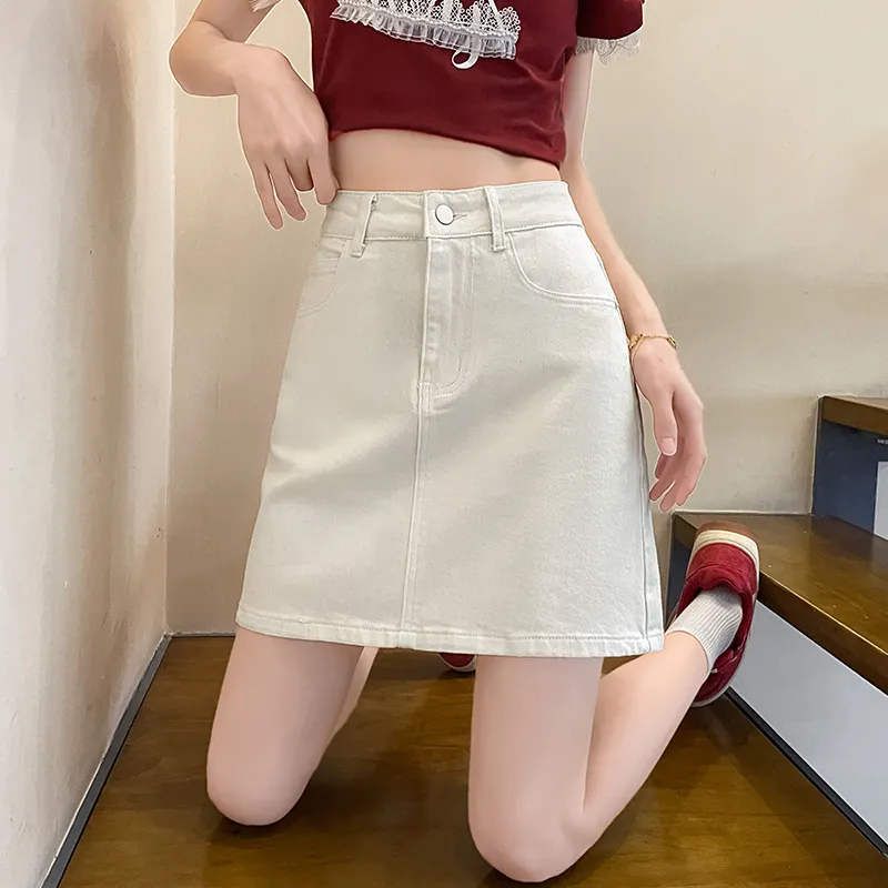 YINLEI Denim Short Skirts Women's-1