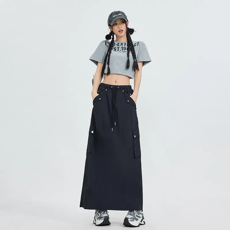 YINLEI Casual Long Skirt Women's-5