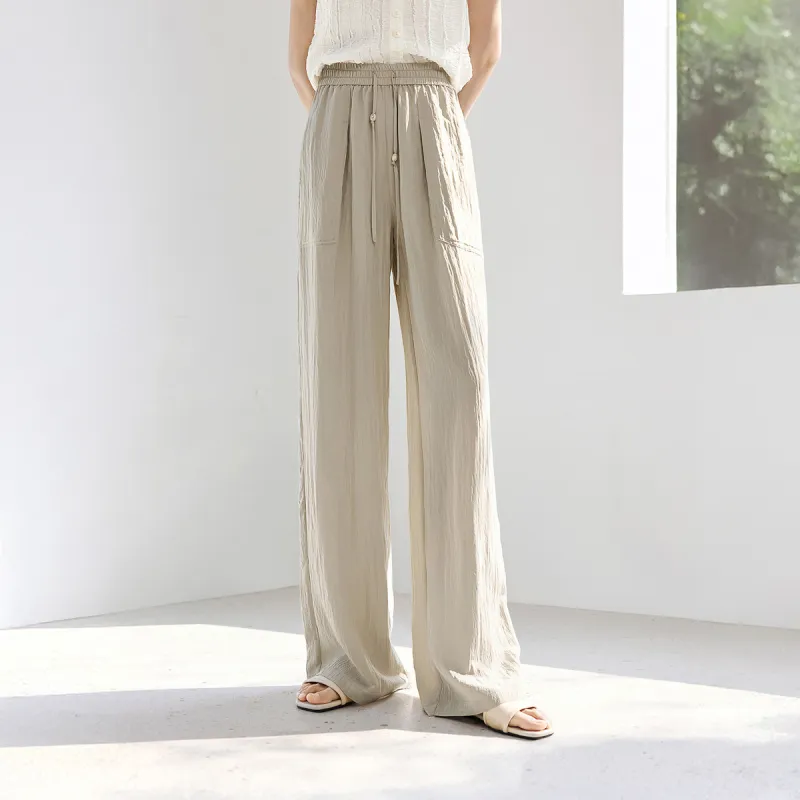 IHIMI Casual Pants Women's Light Khaki-2