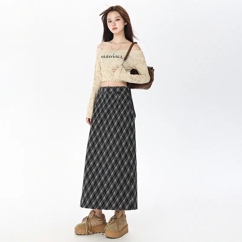 YINLEI Casual Long Skirt Women's-1