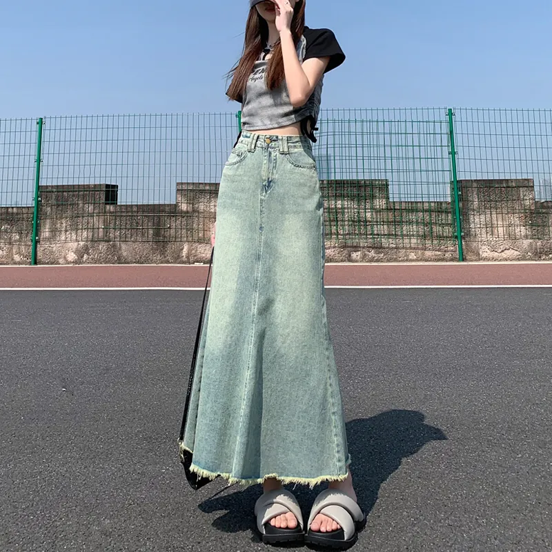 YINLEI Casual Long Skirt Women's-2