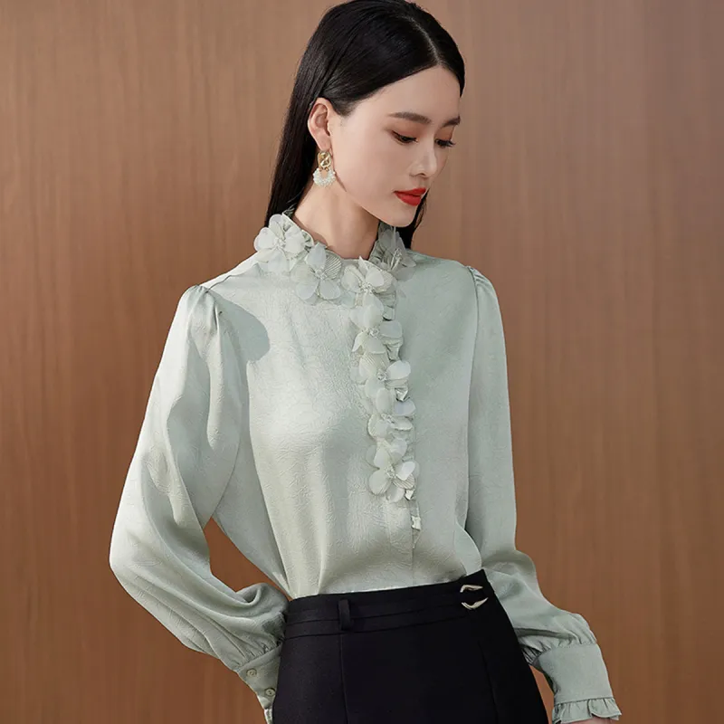 Hang Yi Court Shirts Women's Light Green-1
