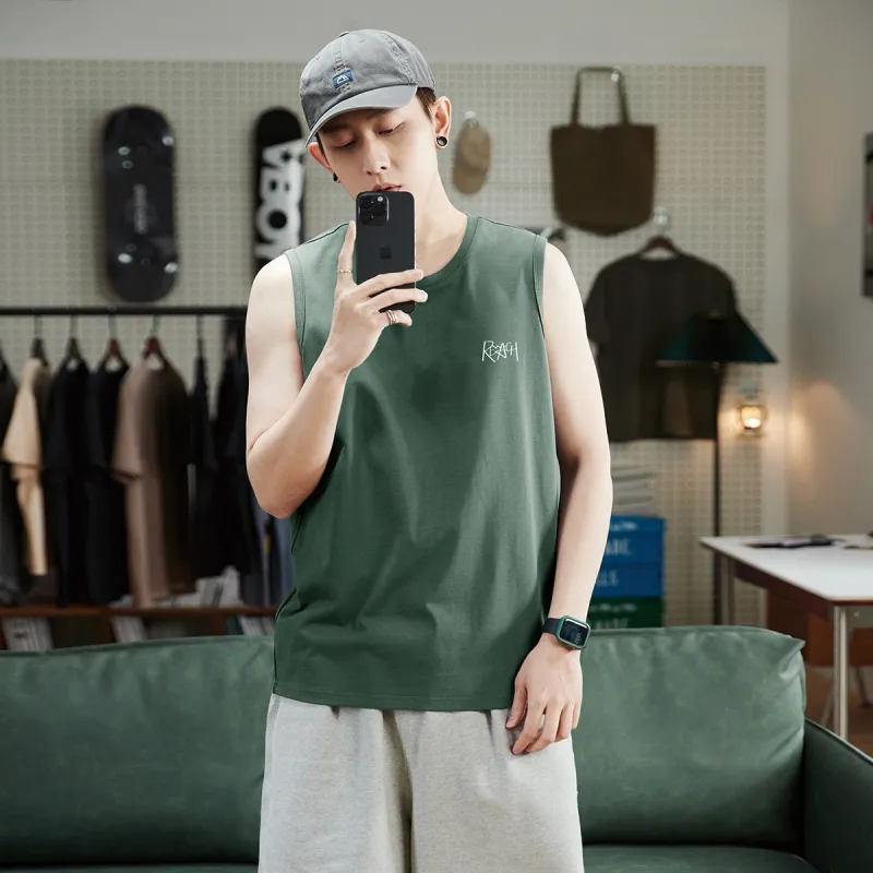 Tonlion Tank Tops Men Pale Green-2