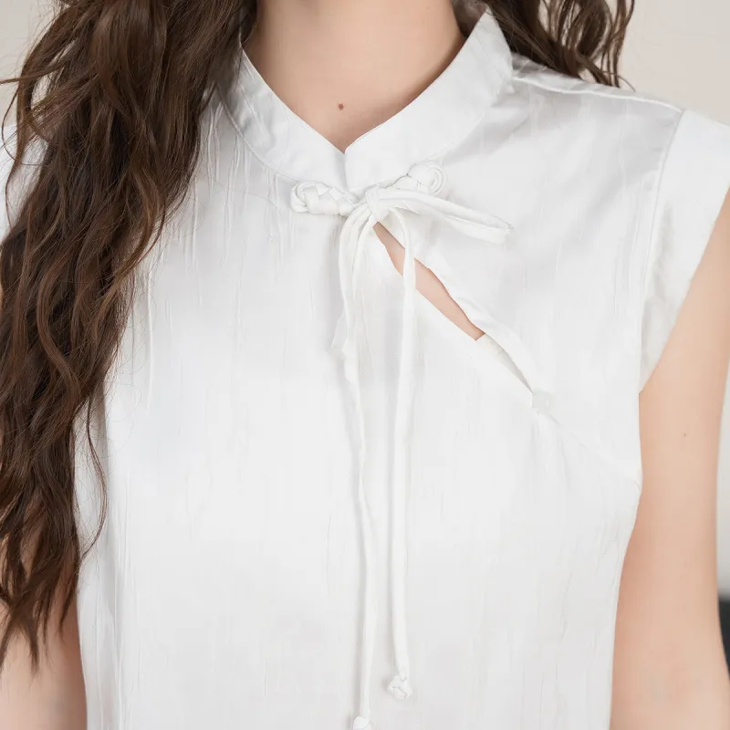 FAWENXIANGZI Tank Tops Women's White-3