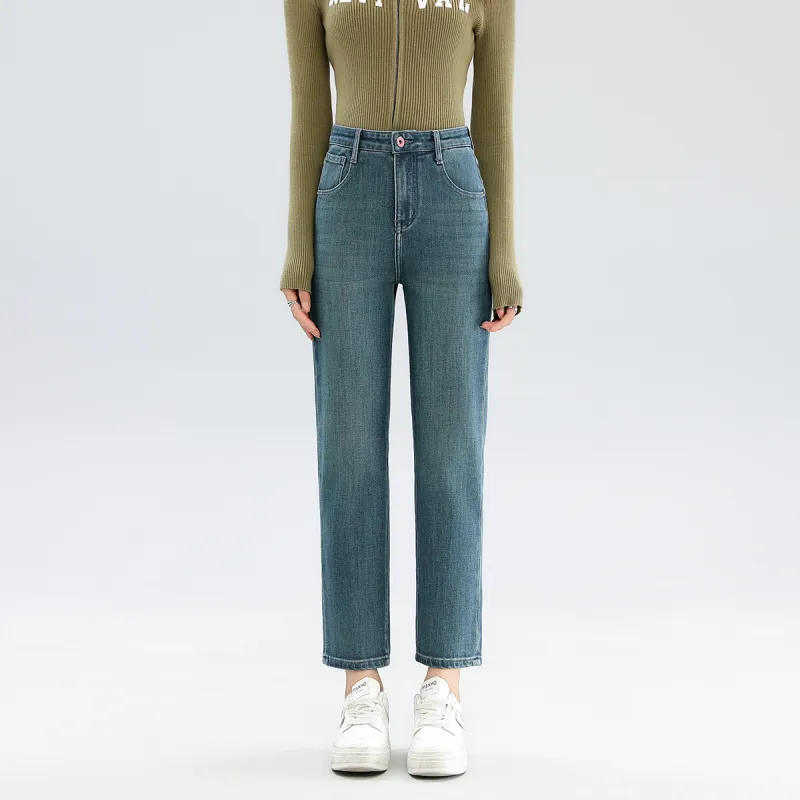 FAWENXIANGZI Jeans Women's Blue-7