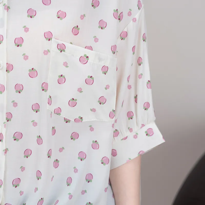 FAWENXIANGZI Shirts Women's Apricot-1