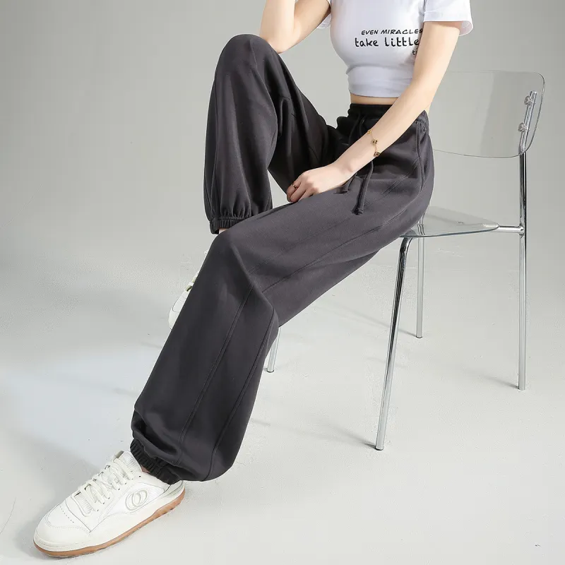 Tonlion Casual Pants Women's Dark Gray-4