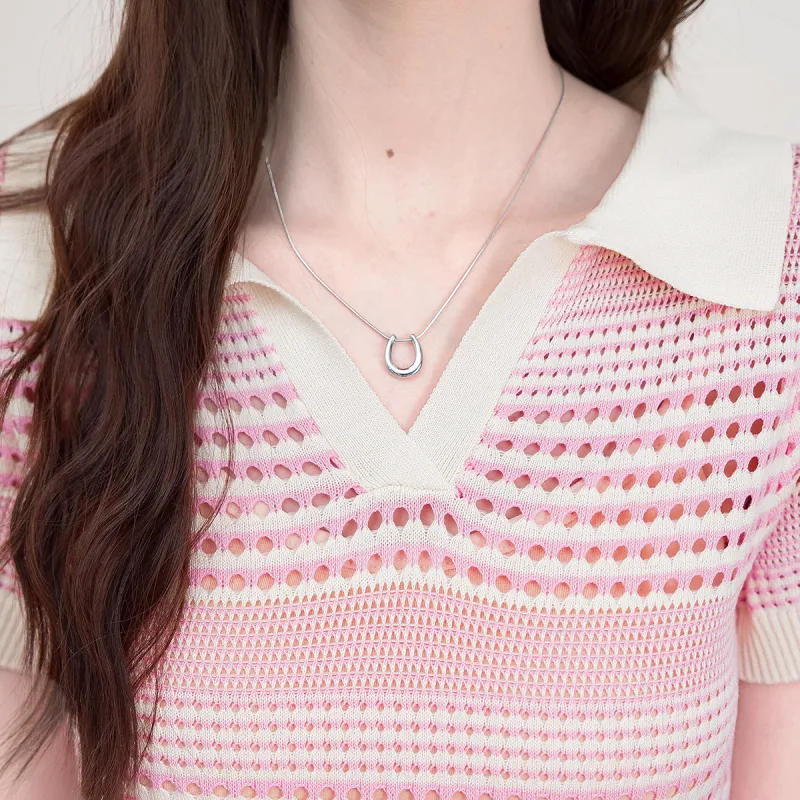 FAWENXIANGZI Knitwear Women's Pink/apricot-3