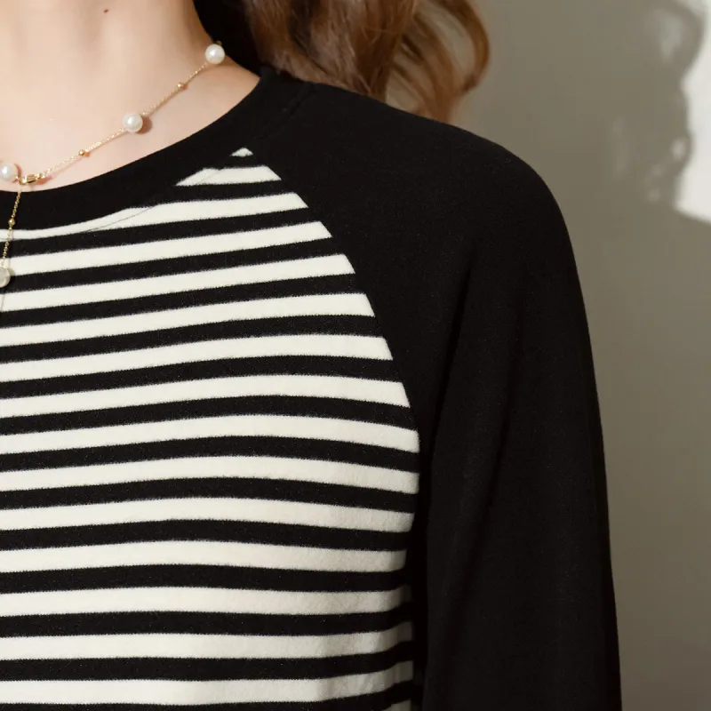 FAWENXIANGZI Raglan Sleeve T Shirt Women's-2